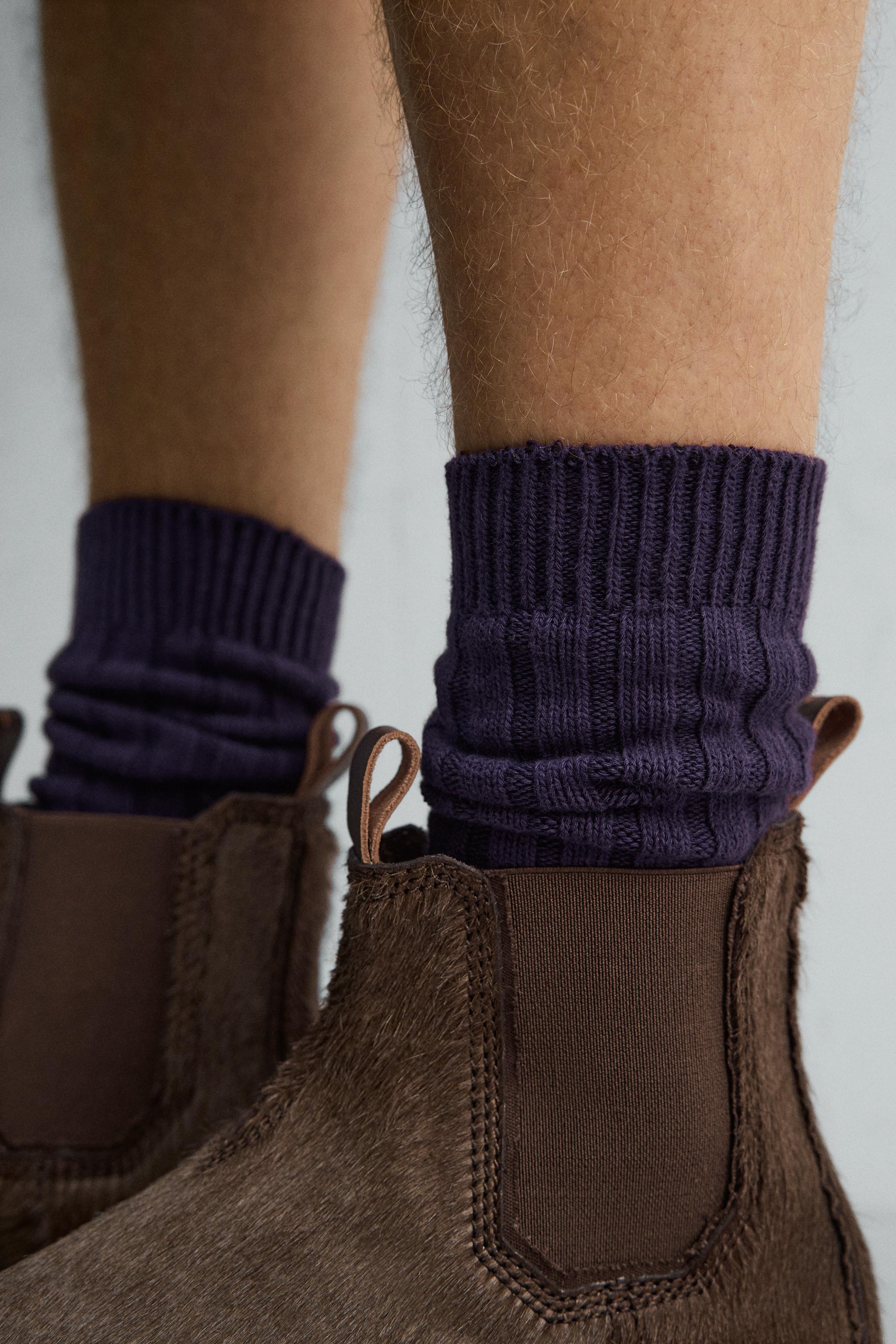 RIB-KNIT SOCKS X SR_A