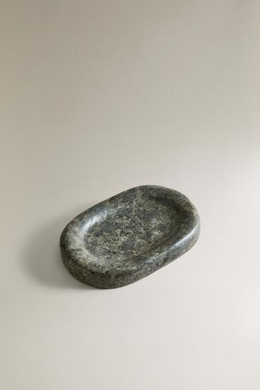 GREENISH MARBLE BATHROOM SOAP DISH - Green by Zara - Image 1