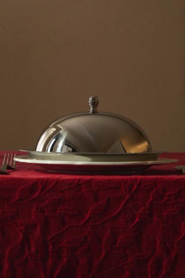 Zaras BRICKA MED KUPOL I STÅL - Stål