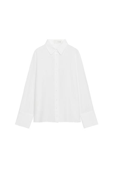 ZW COLLECTION 100% LINEN SHIRT - White by Zara