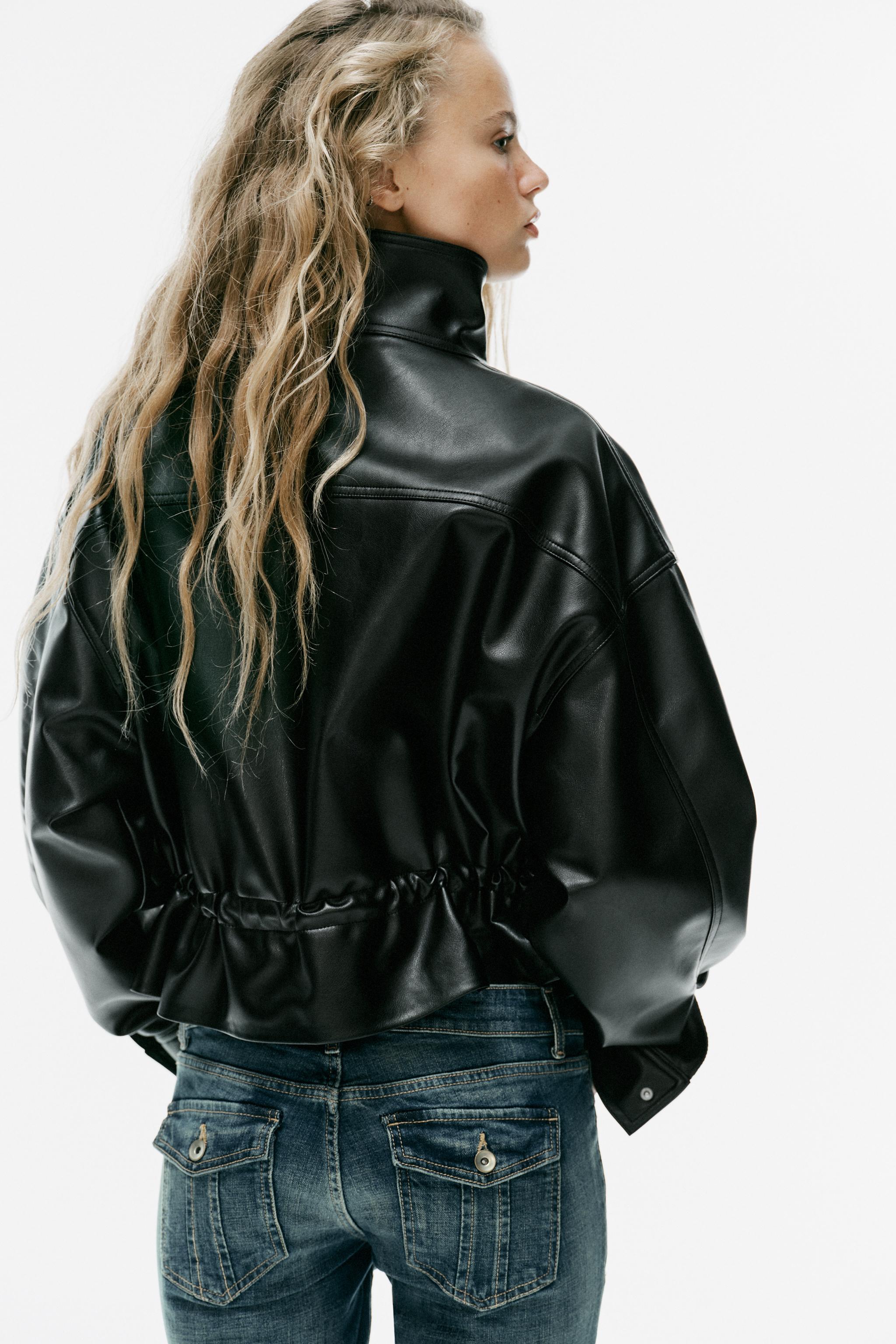 Zara Beli Ayarlanabilir Suni Deri Ceket görsel 5