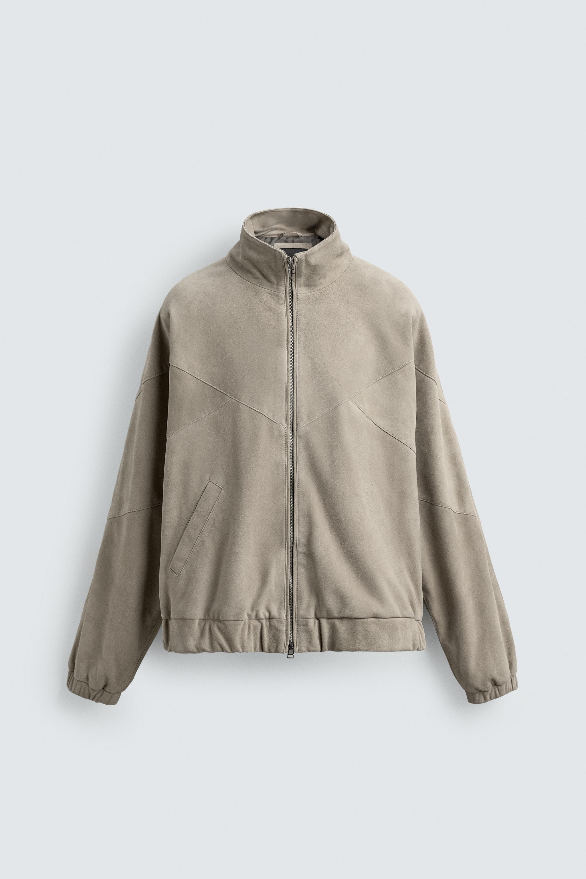 RELAXED FIT SUEDE LEATHER JACKET