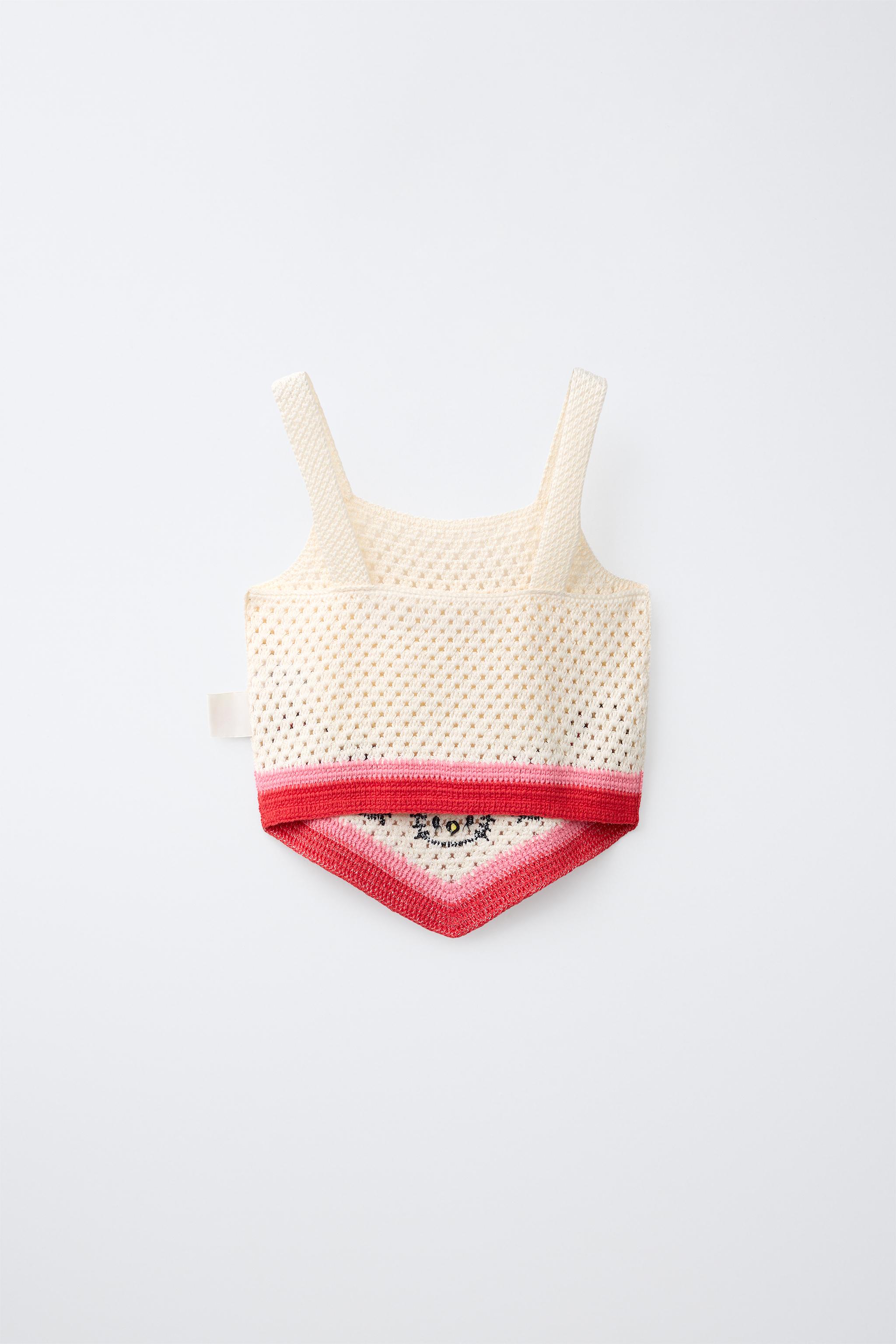 HELLO KITTY © SANRIOクロシェ編みトップス - エクリュ | ZARA Japan