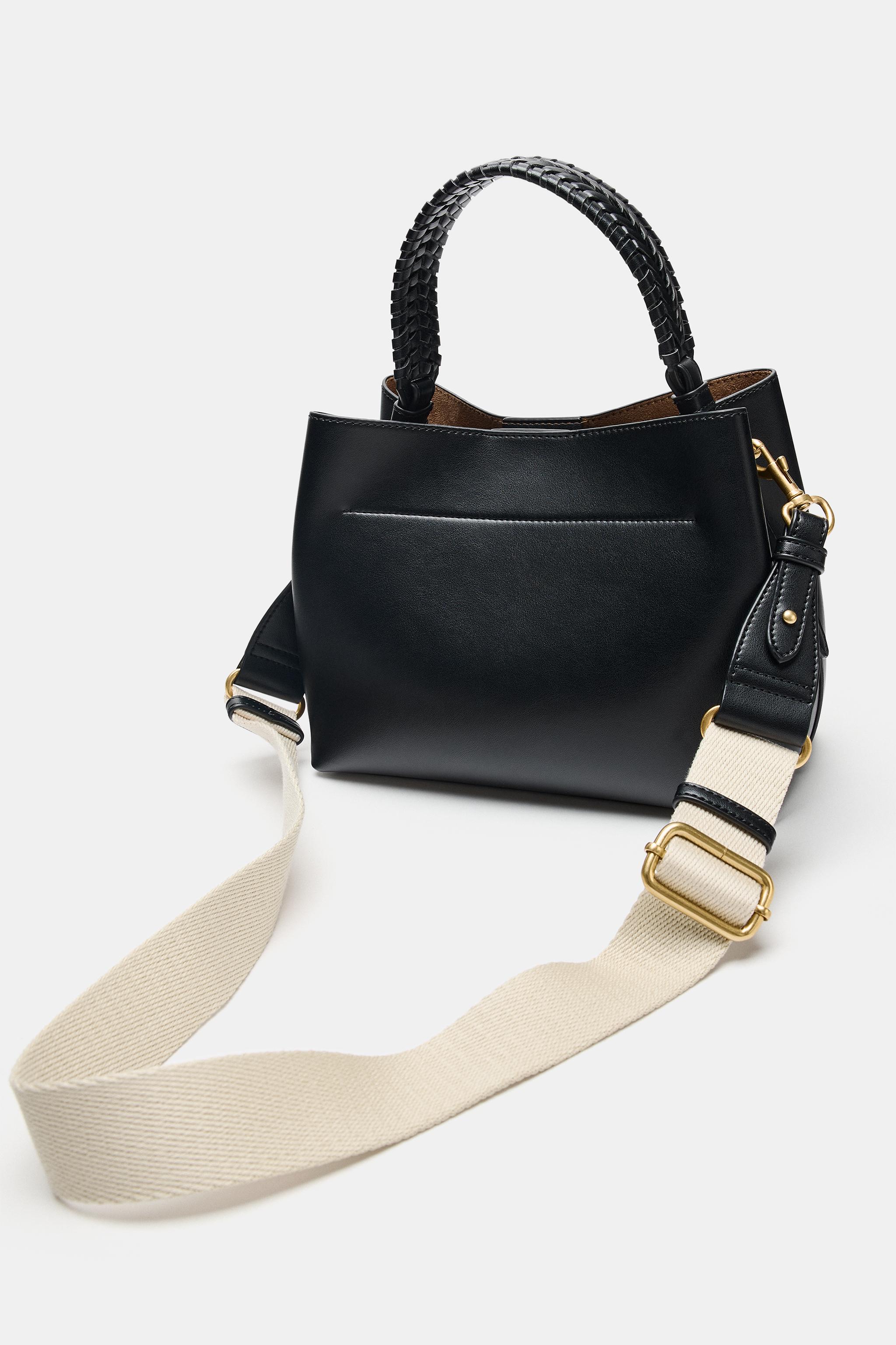 BRAIDED HANDLE HANDBAG - Black | ZARA Curaçao / Curazao