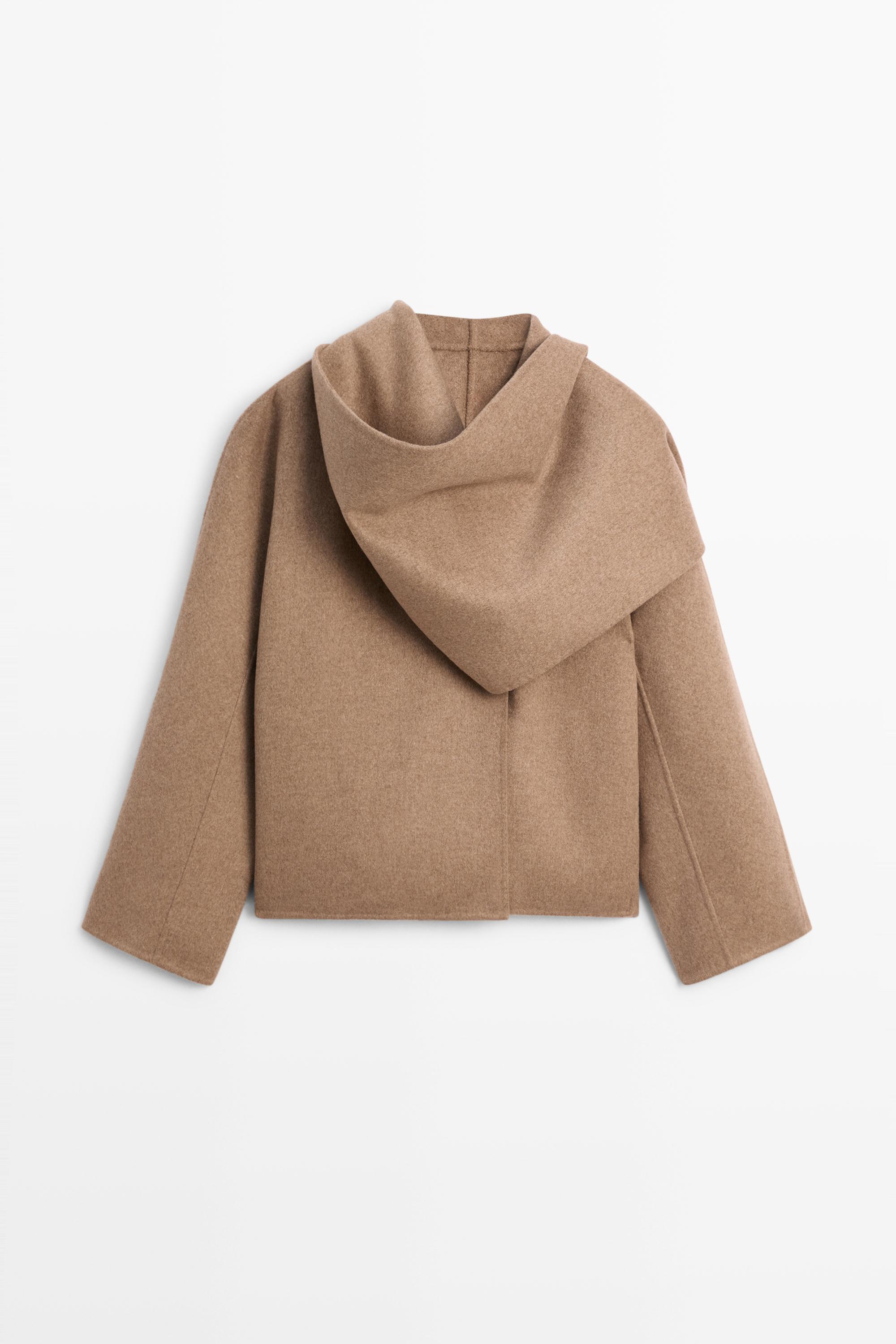 Short coat with scarf detail - Black gold | ZARA United States