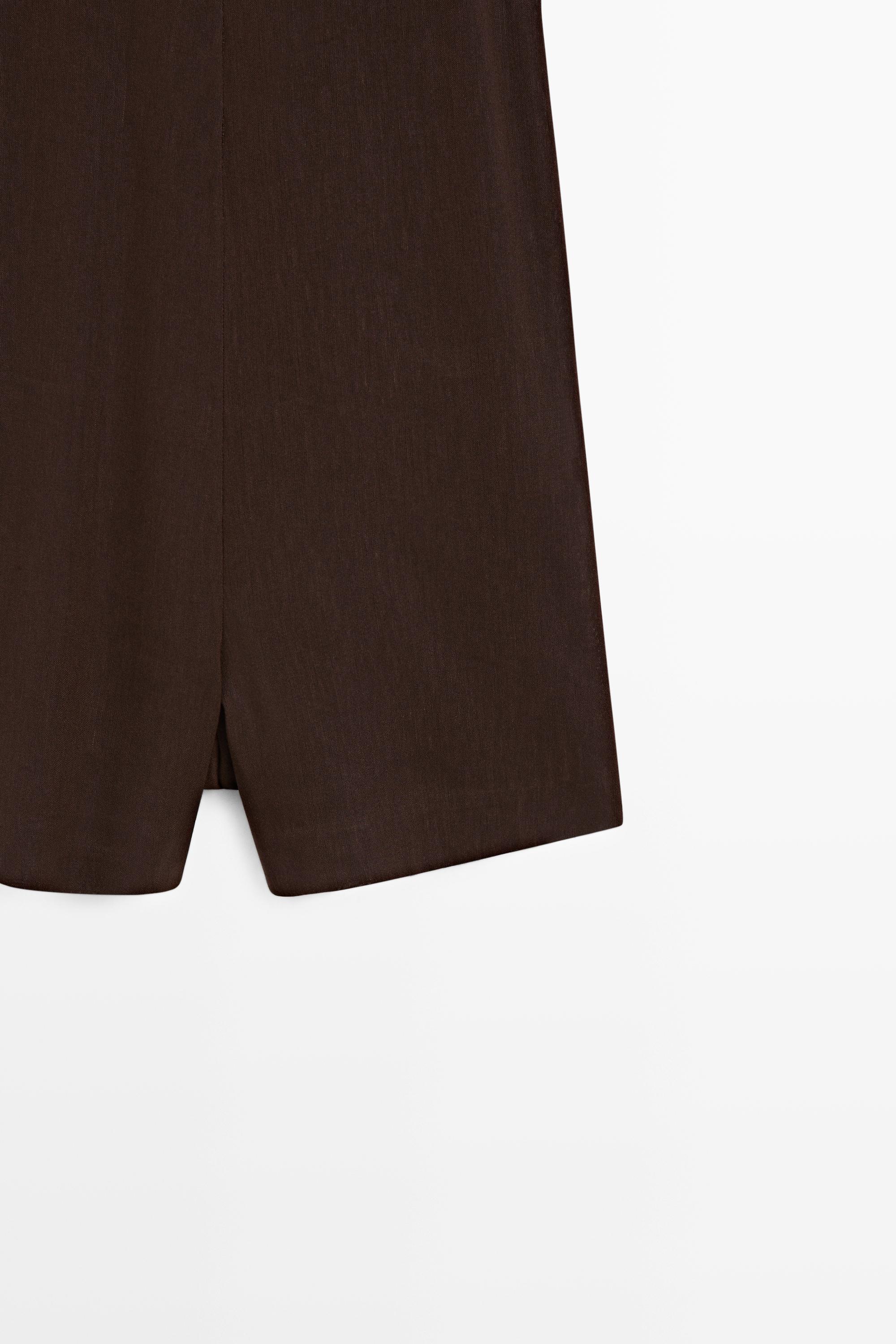 Robe combinaison courte fluide en lin