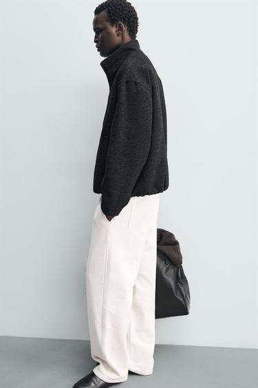 BLOUSON JACQUARD GÉOMÉTRIQUE - Bleu de Zara - Image 5