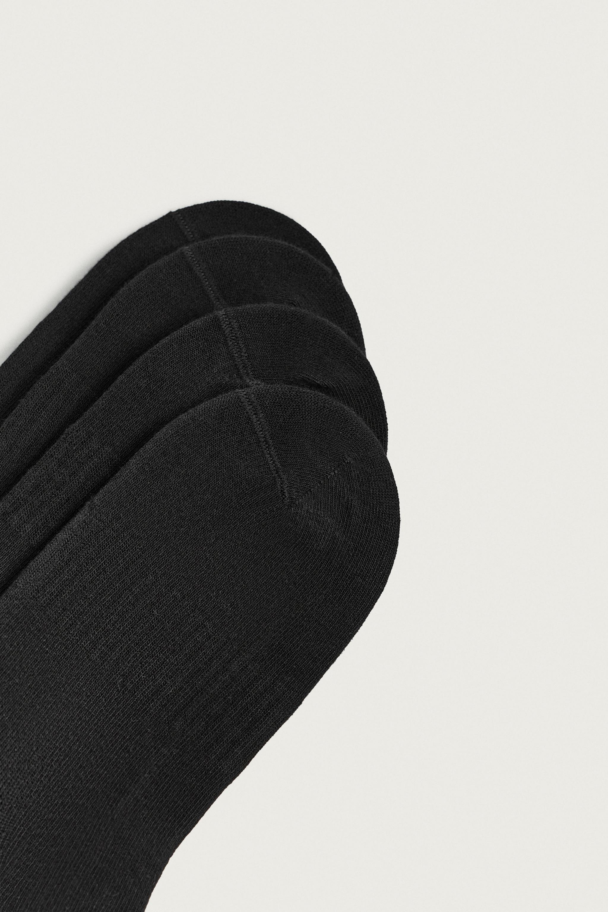 PACK OF 4 INVISIBLE SOCKS — Black (alternate view)