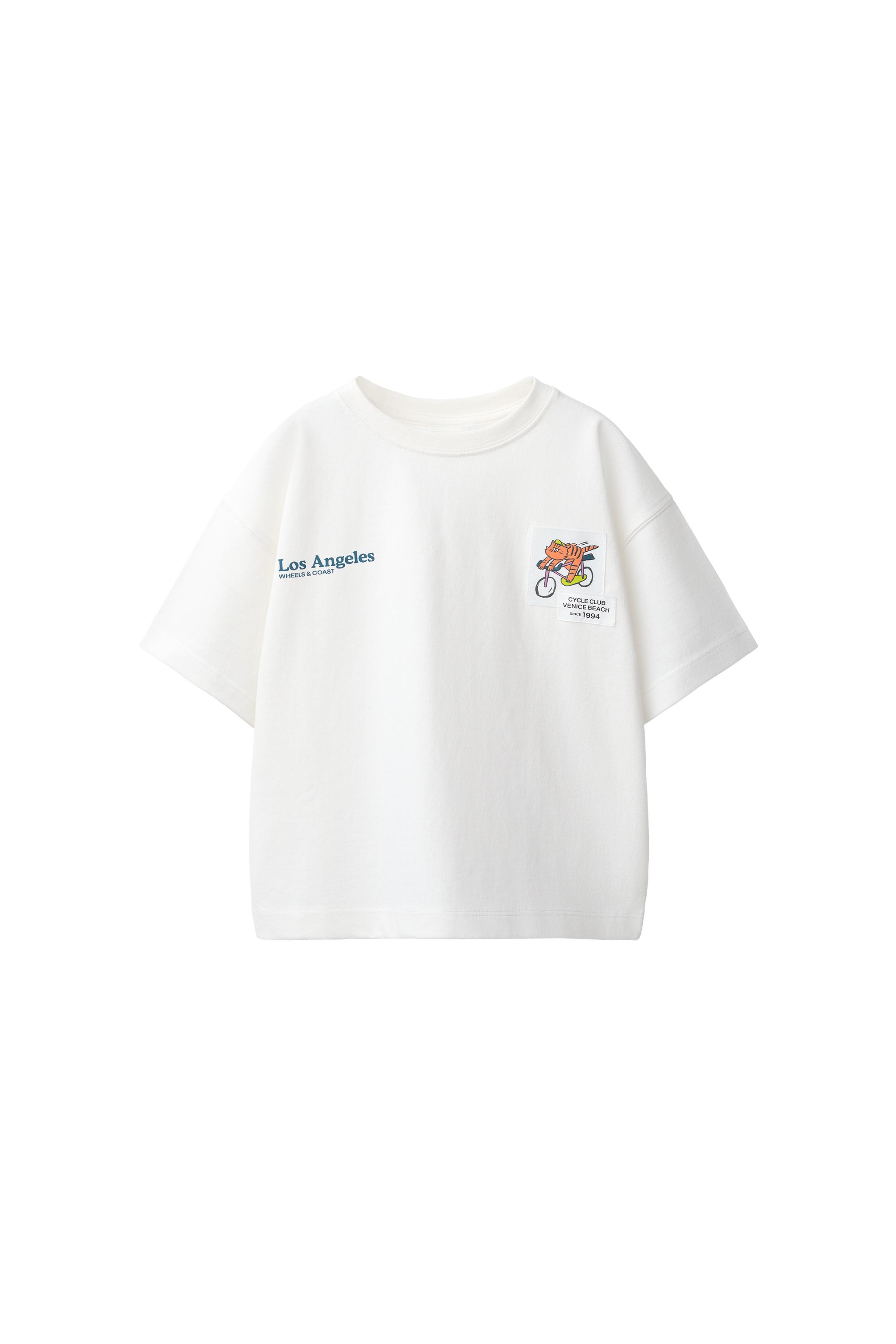 ANIMAL TAG T-SHIRT - Oyster-white | ZARA Canada