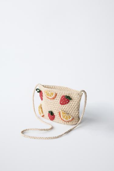 SAC BANDOULIÈRE CROCHET FRUITS - Blanc écru de Zara - Image 1