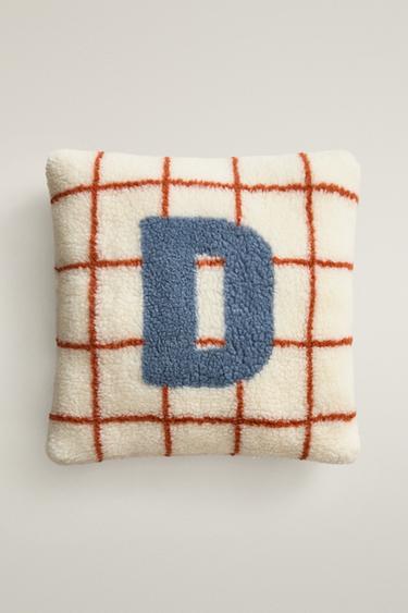CHILDREN'S FAUX SHEARLING CUSHION WITH D - Orange by Zara - Image 0