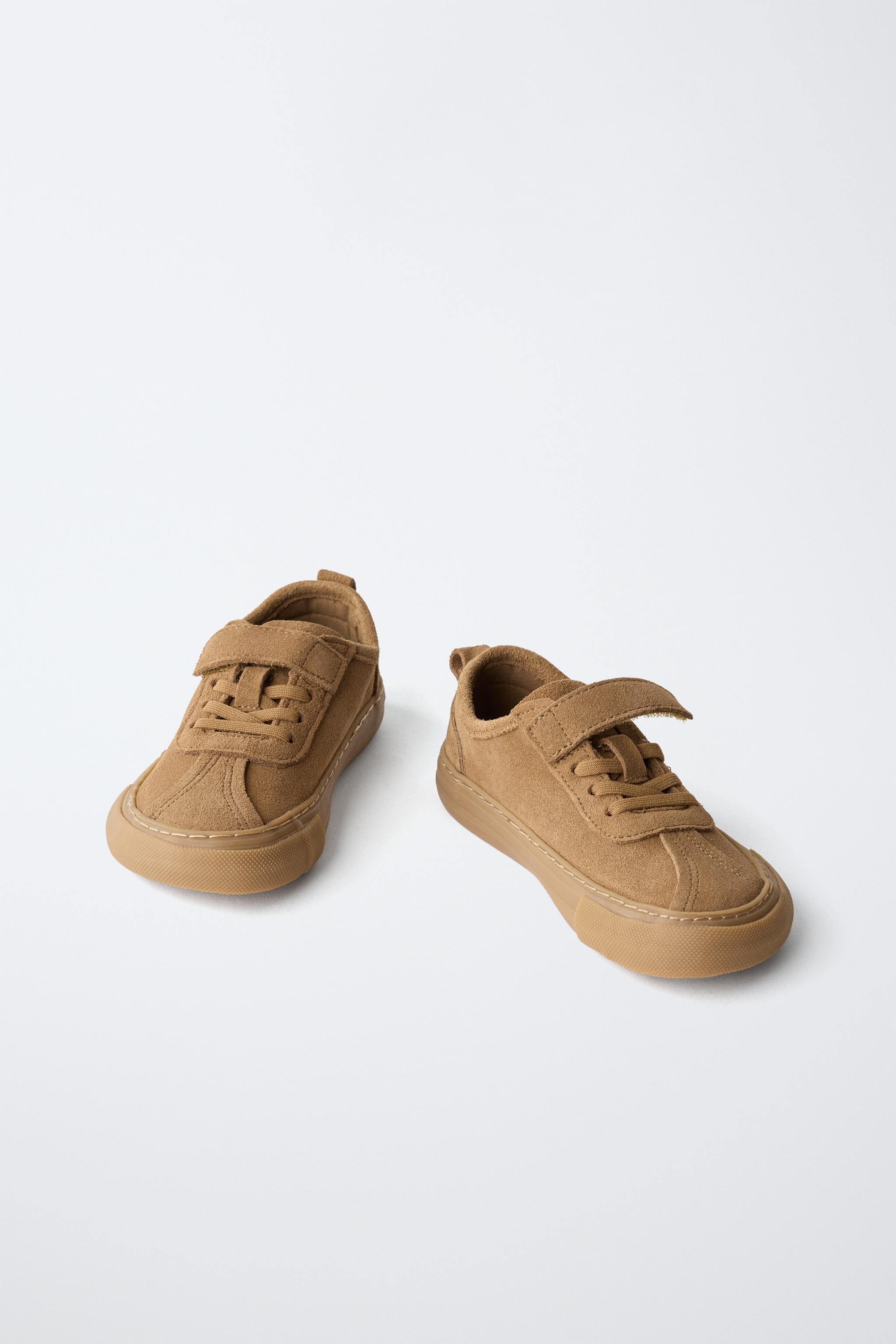 Детские кроссовки Zara LEATHER BAREFOOT SNEAKERS — фото 6