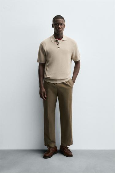 POLO PUNTO PERLADO - Tostado de Zara - Imagen 0