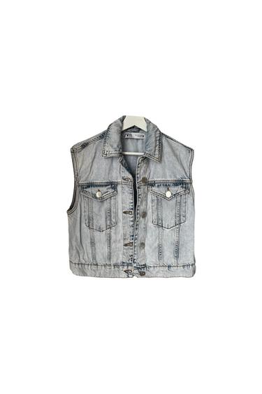 VESTE SANS MANCHES EN JEAN ZARA TRÈS BON ÉTAT