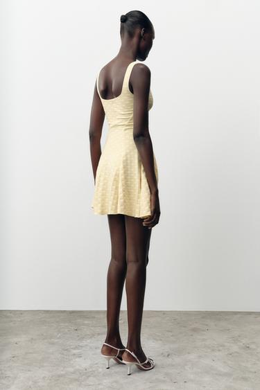ROBE JACQUARD SKATER STRETCH - Imprimée de Zara - Image 4