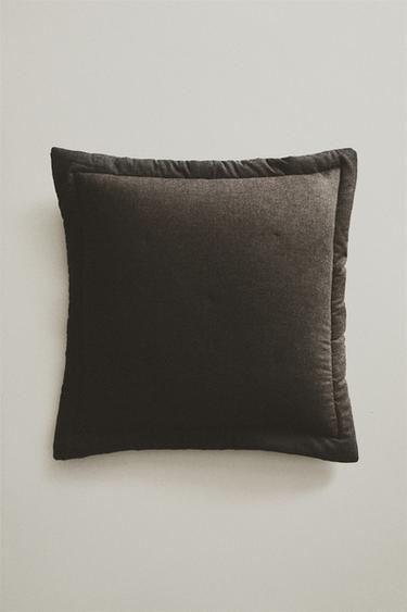 COTTON AND CASHMERE CUSHION COVER - Dark grey by Zara - Image 4