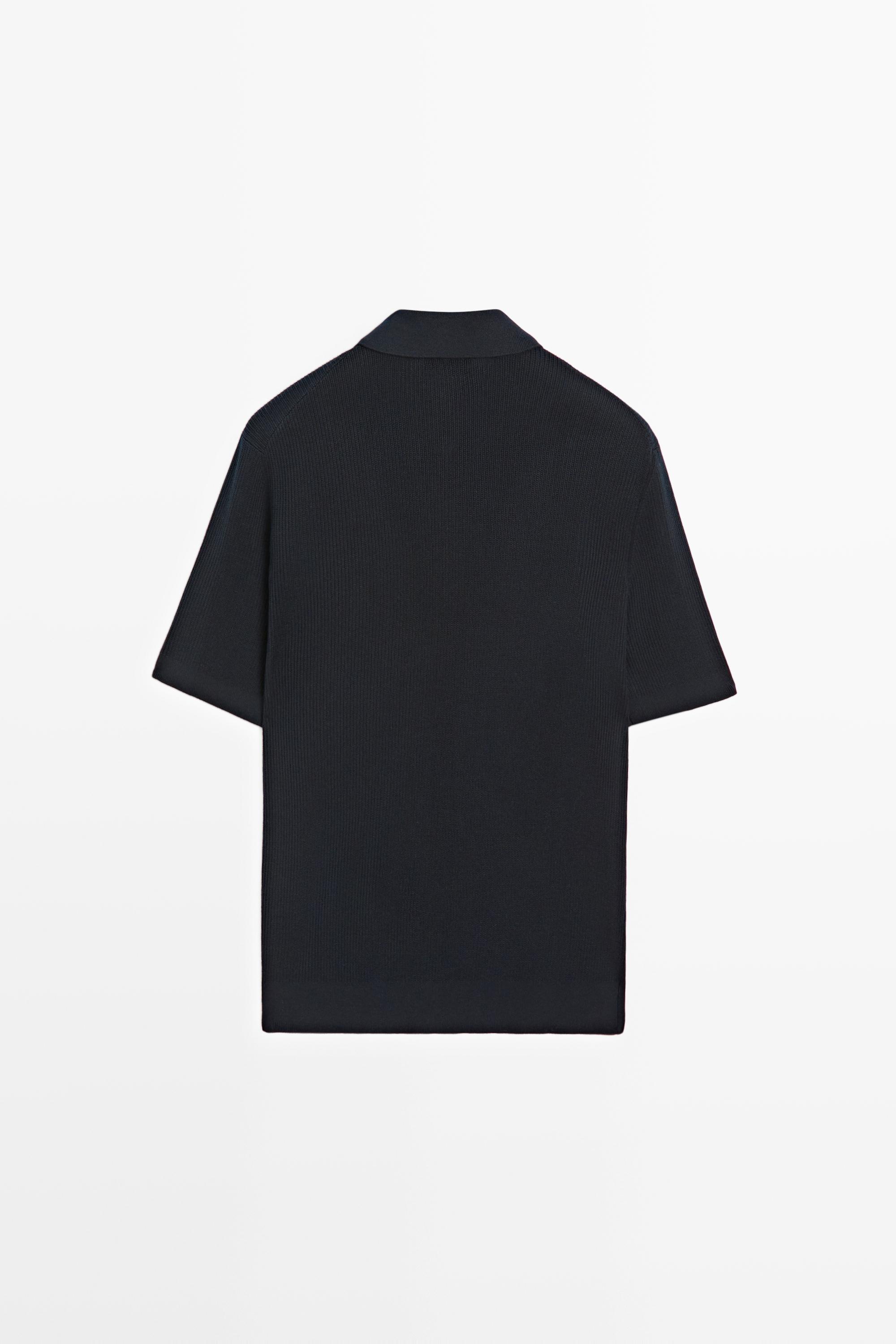 Pull polo maille col zippé