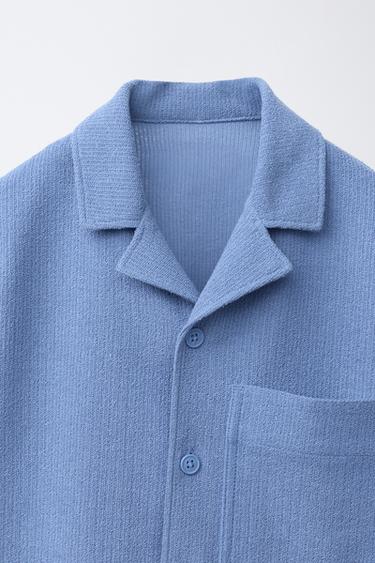 CHEMISE BOWLING RUSTIQUE - Bleu de Zara - Image 2