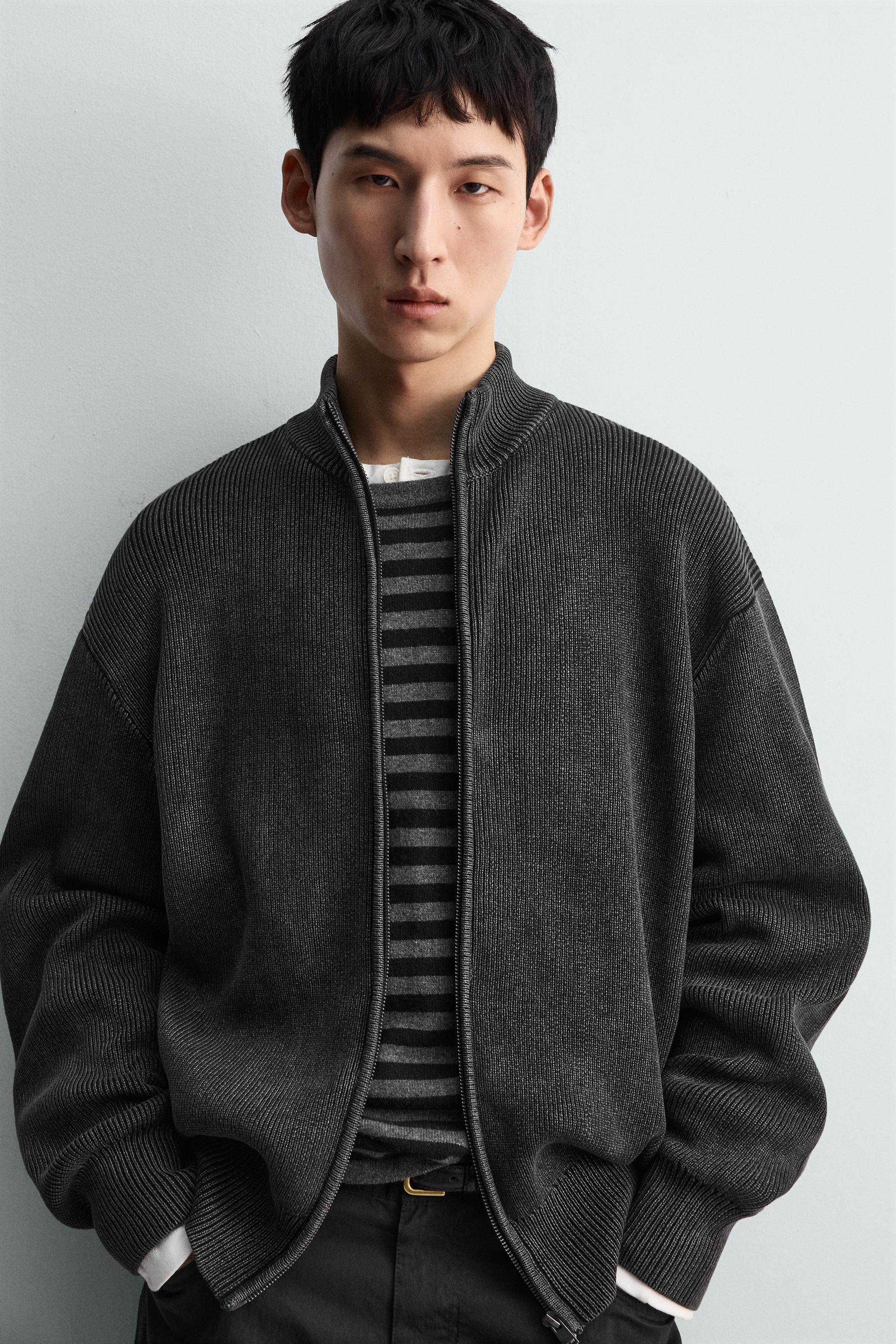 GILET EN MAILLE STRUCTURÉE LAVÉE