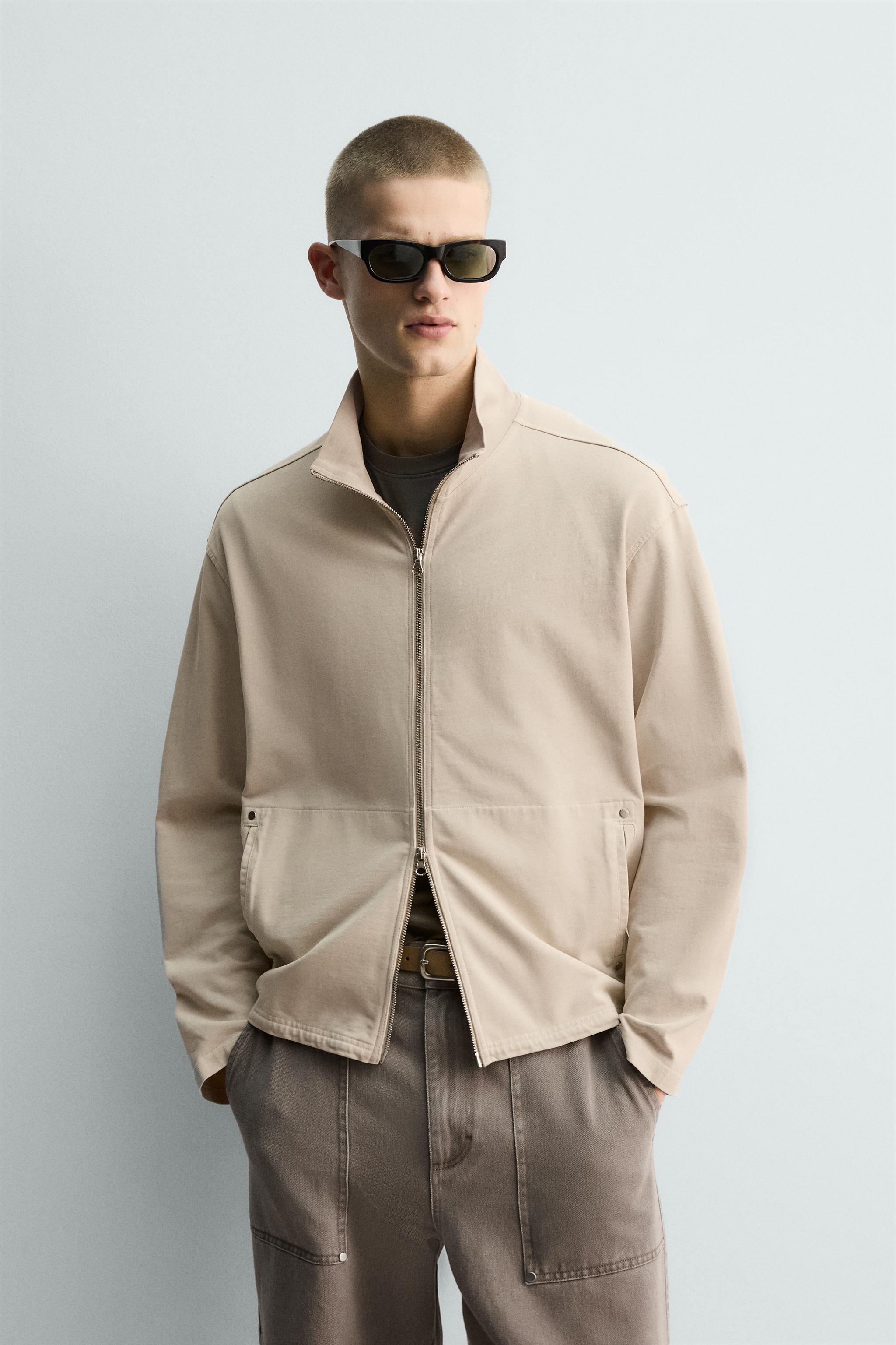 WASHED ZIP SWEATSHIRT - Oyster-white | ZARA United States