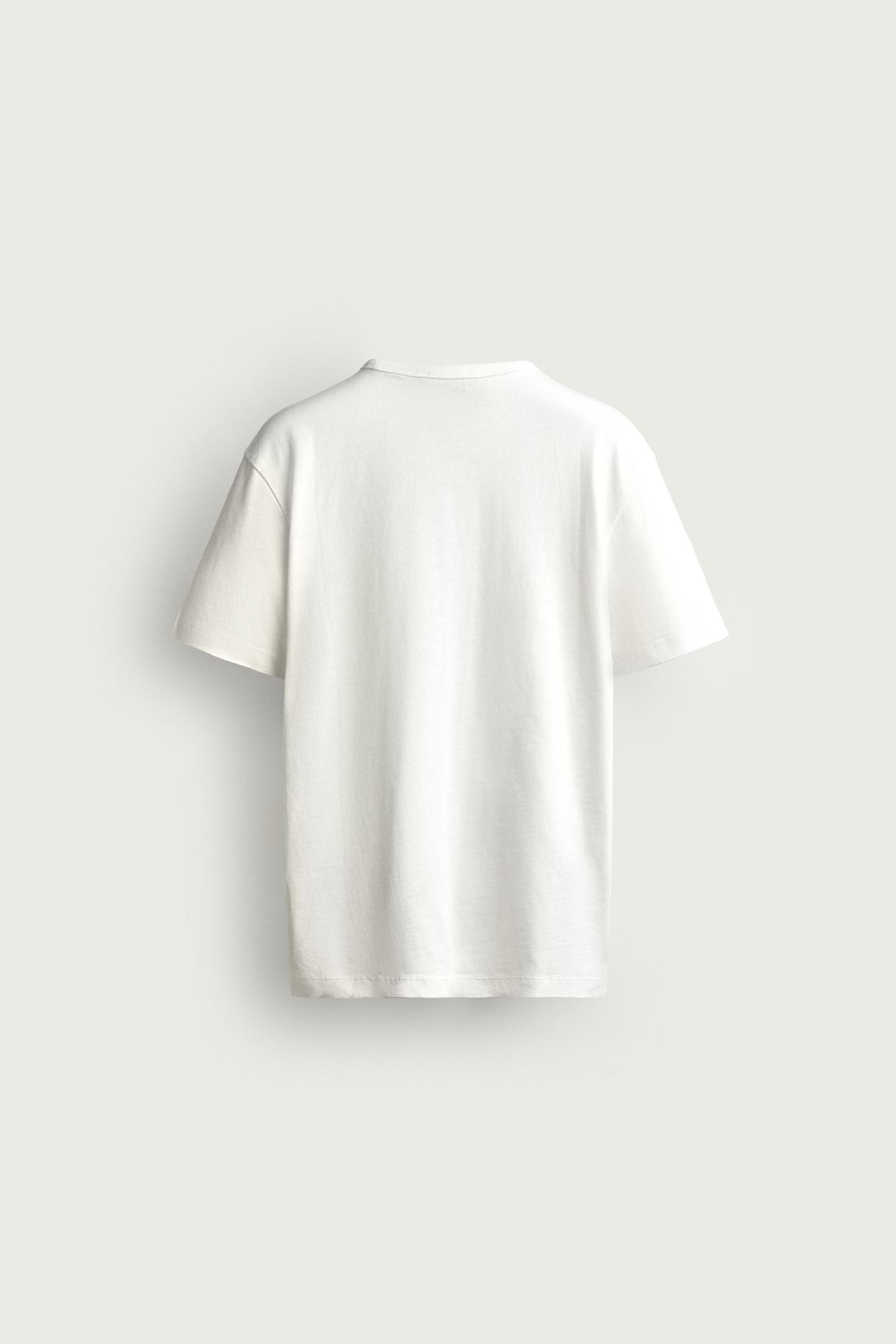 Мужские футболки Zara Fruit OF the Loom™ Embroidered 2-PACK, цвет: Белый — фото 10