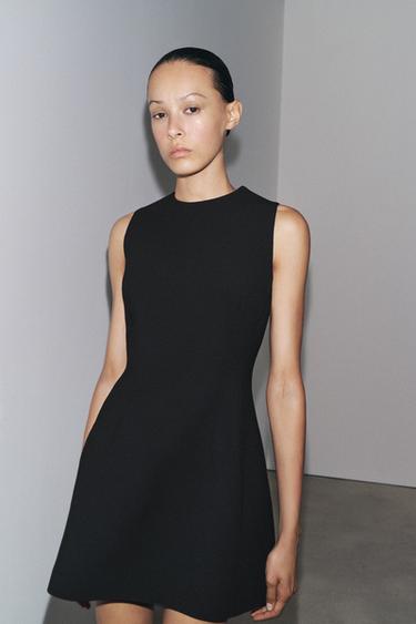 ZW COLLECTION SHORT VOLUMINOUS DRESS - Black by Zara