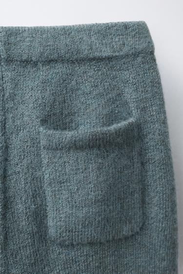 PANTALON JOGGING EN MAILLE - Bleu / Gris de Zara - Image 3