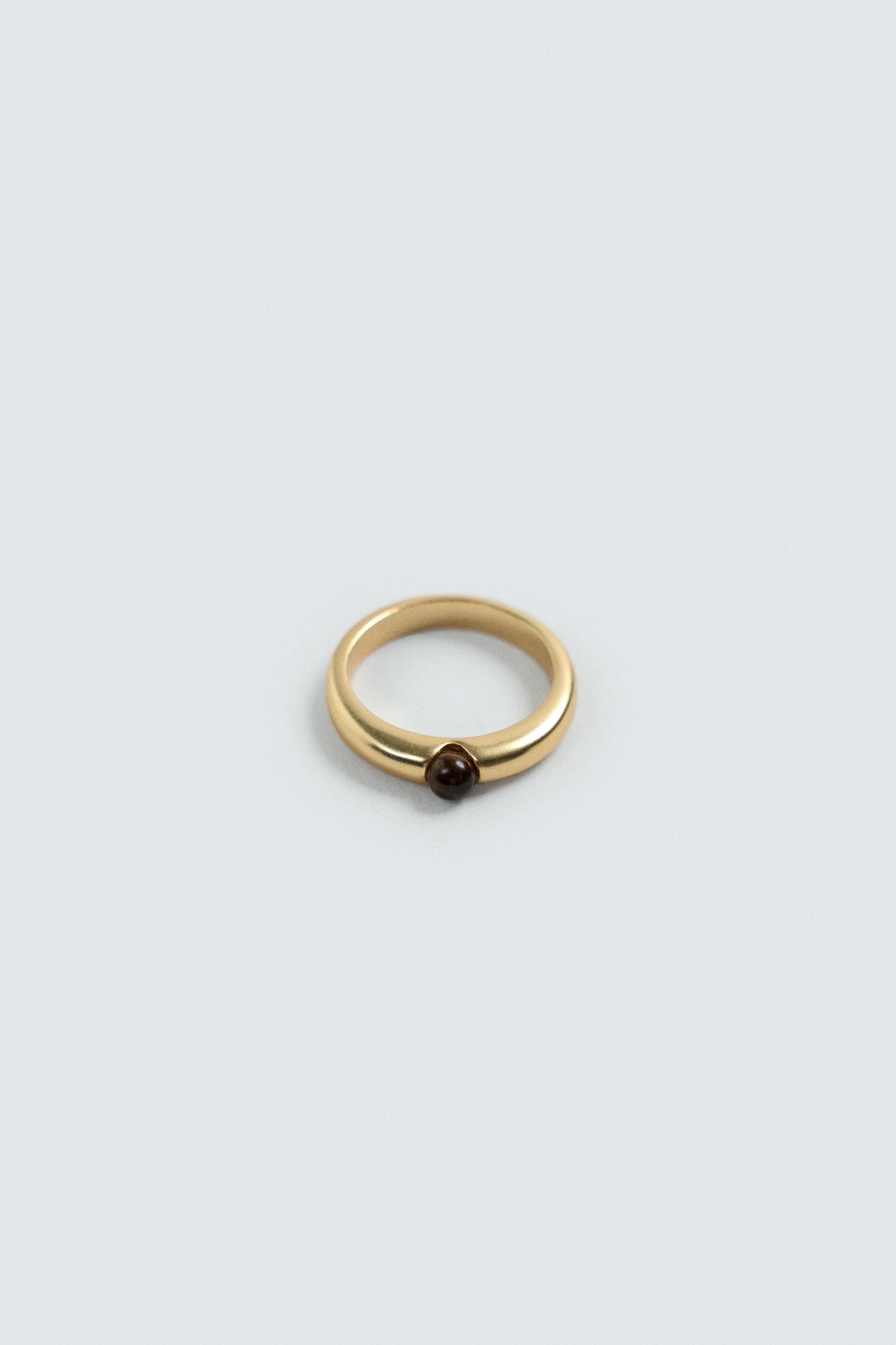 BAGUE MÉTALLIQUE PIERRE