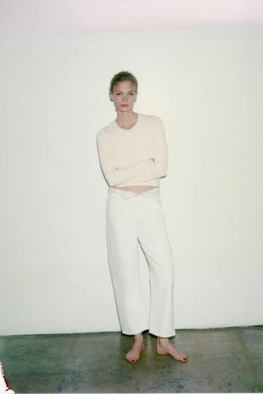 DOUBLE EMBROIDERED T-SHIRT - Ecru by Zara - Image 2