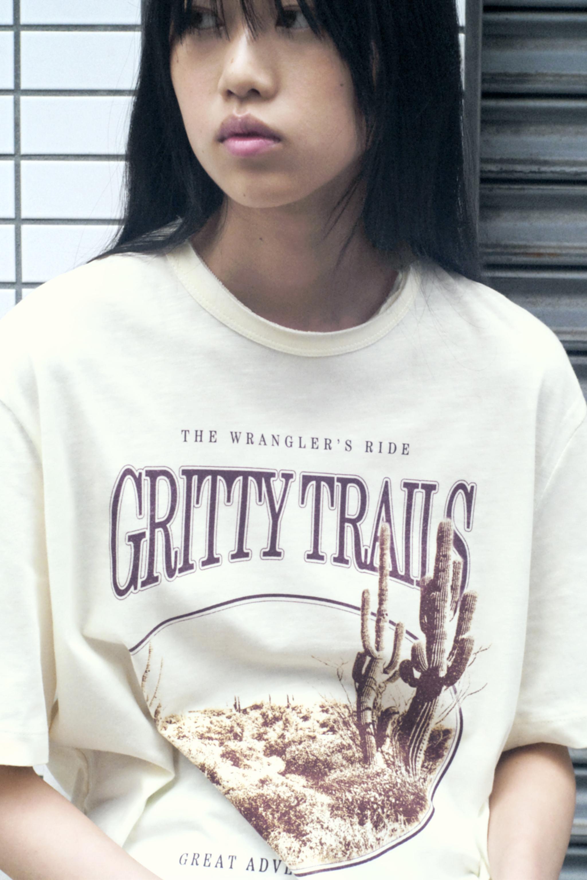 スペイン発送 ZARA ロデオプリントTシャツ 上品カジュアル 新作 org.jpg