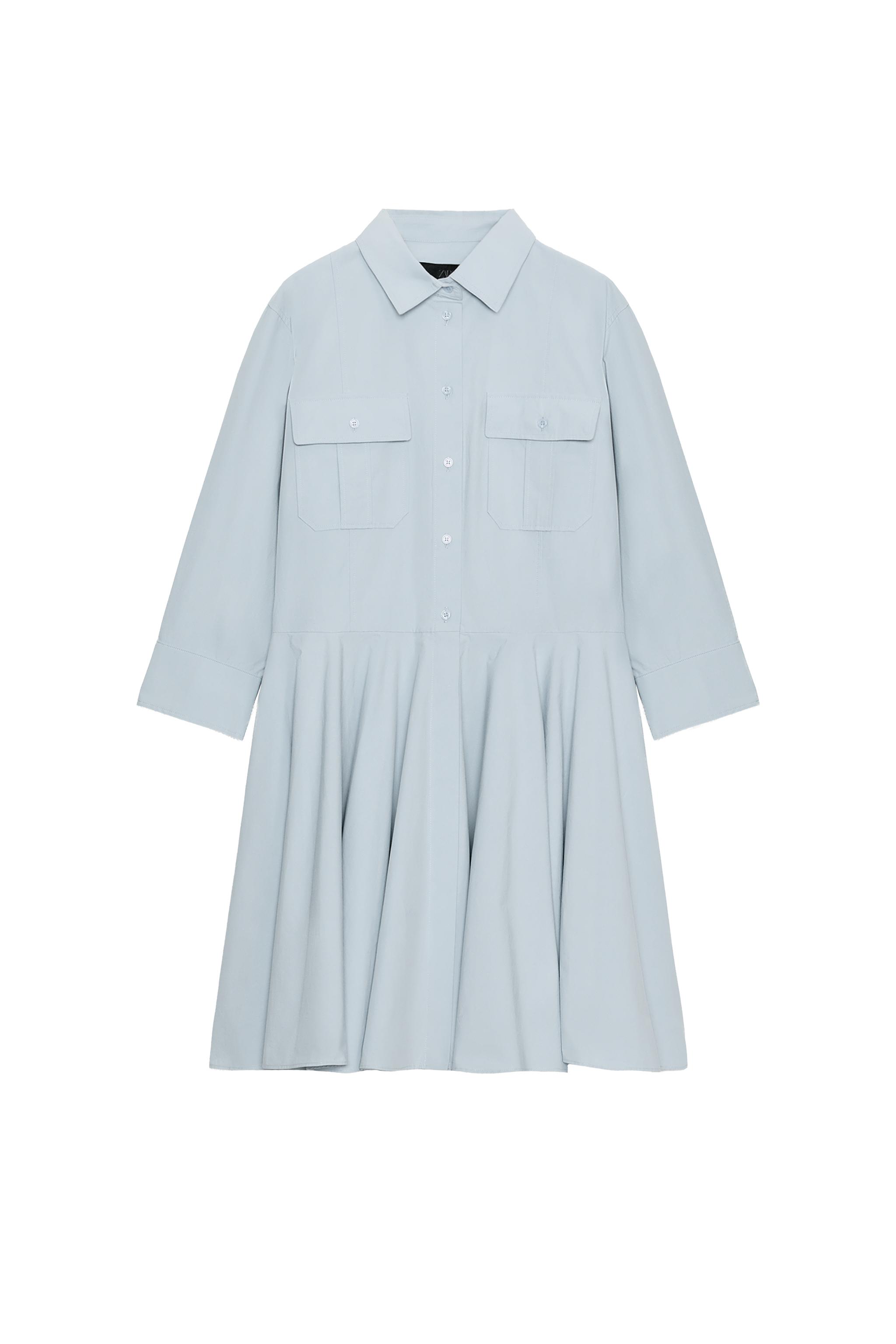 button down shirt dress zara Zara - Belted Midi Dress - Khaki