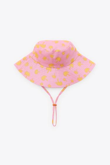 PRINTED BUCKET HAT - Pink by Zara