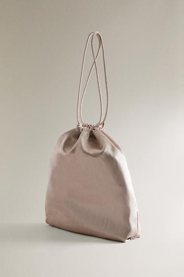 LARGE SILK BAG - Ecru White by Zara - Image 3