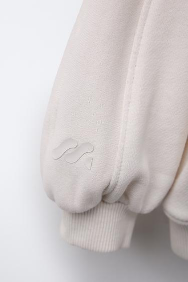 PLAIN SWEATSHIRT WITH SEAM DETAIL - Ecru by Zara - Image 3