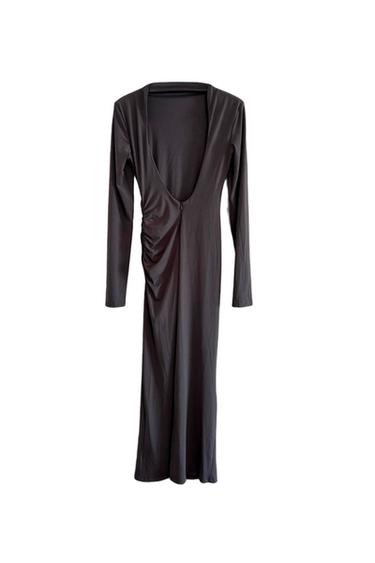 VESTIDO MIDI COM COSTAS ABERTURAS