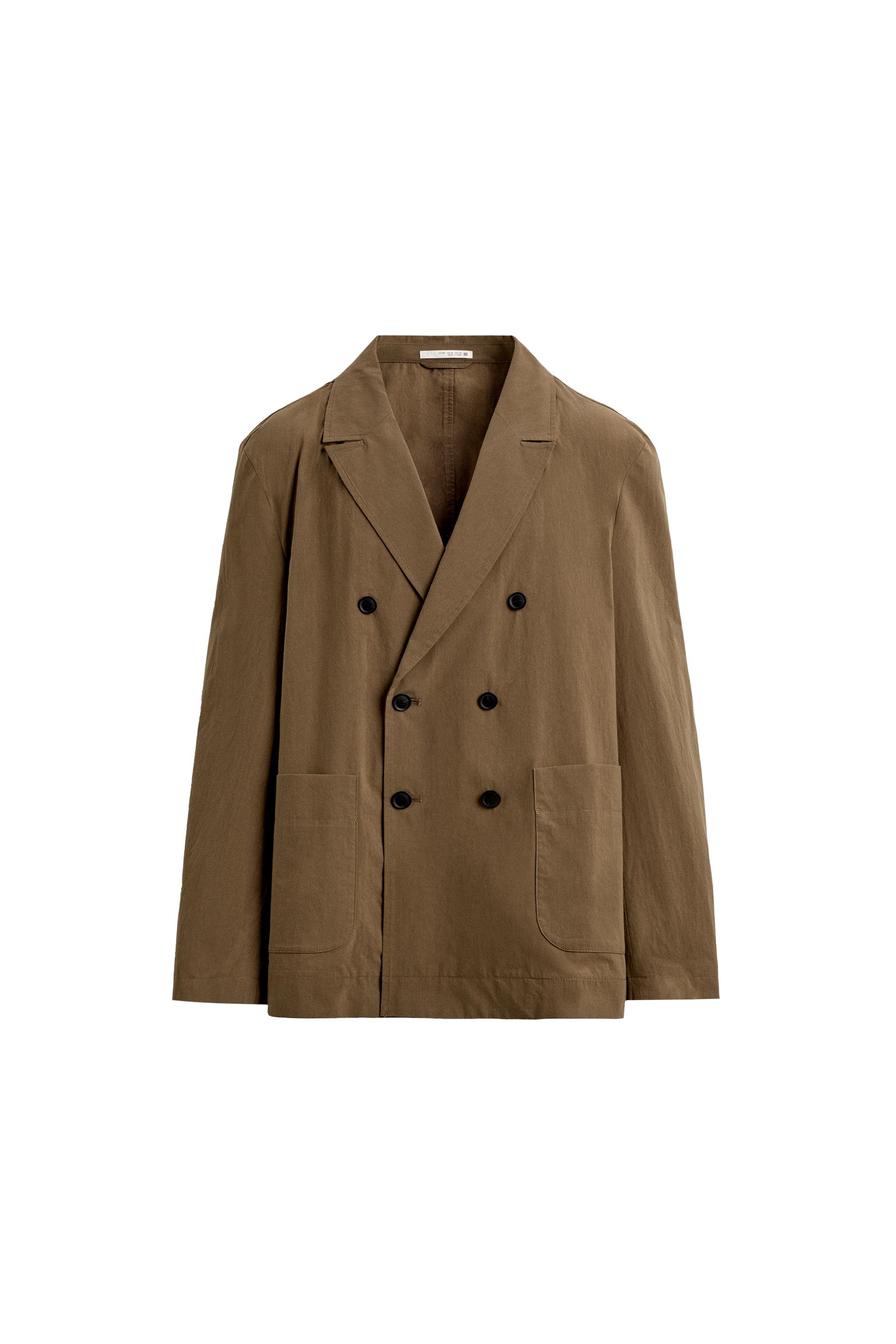 RELAXED FIT DOUBLE BREASTED SUIT JACKET