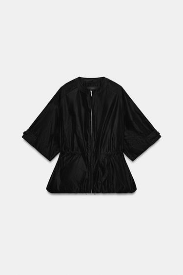 SHORT SLEEVE PUFFBALL PARKA - Black by Zara - Image 7