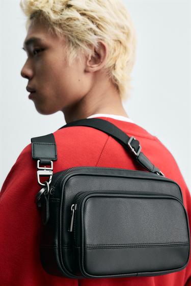 TEXTURED CROSSBODY BAG - Black by Zara - Image 0