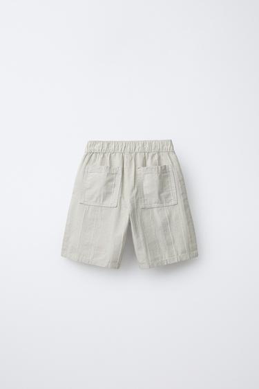 TEXTURED BERMUDA SHORTS - Sea green by Zara - Image 1