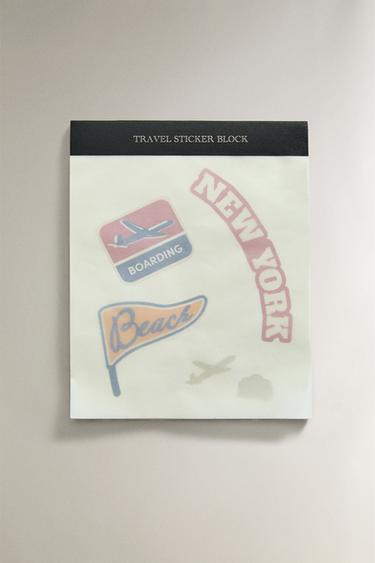 Zara SVESKA SA NALEPNICAMA ZA PUTOVANJA – raznobojno