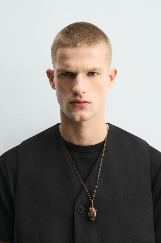 CORD NECKLACE WITH RED PENDANT from Zara - $39.90