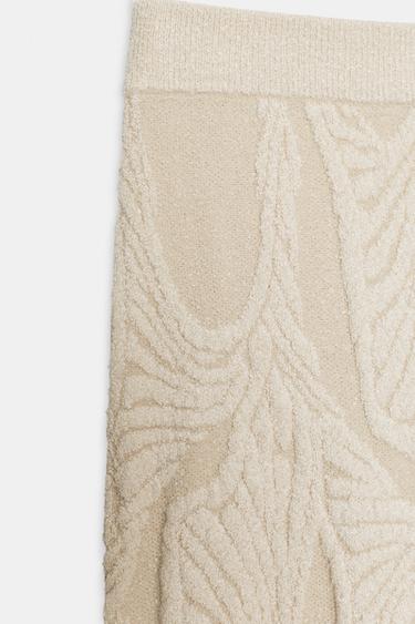 JACQUARD MIDI SKIRT - Mid-ecru by Zara - Image 5