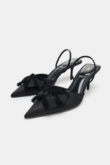 TALONS LACETS OUVERTS À L'ARRIÈRE - Noir de Zara - Image 3