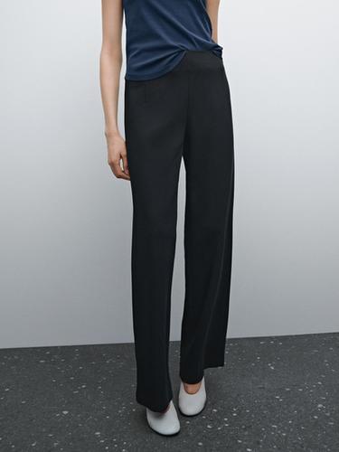 Zara Darted crepe trousers - Black