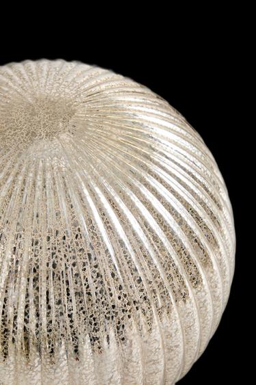 DEKO LED KUGEL GERIFFELT GROSS WEIHNACHTEN - Silber von Zara