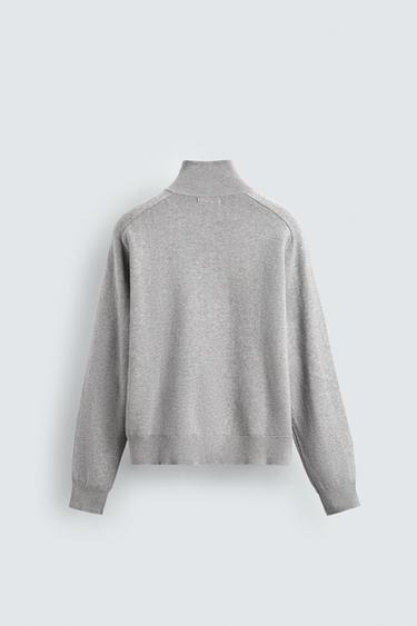 ZIP-UP CARDIGAN - Grey marl by Zara - Image 7