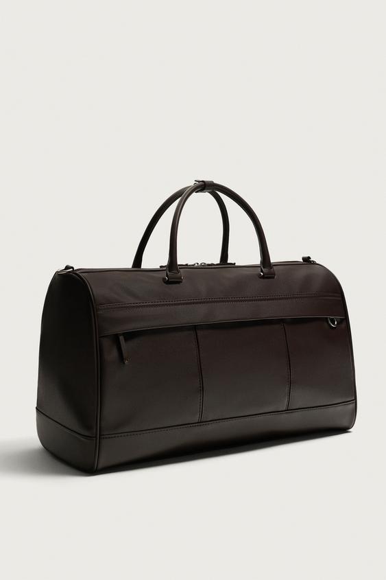 SAC DE VOYAGE TEXTURÉ - Marron de Zara - Image 3
