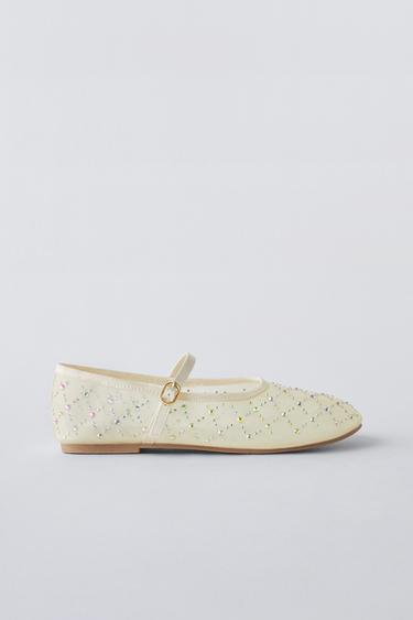 BAILARINA REJILLA BRILLO - Blanco Crudo de Zara