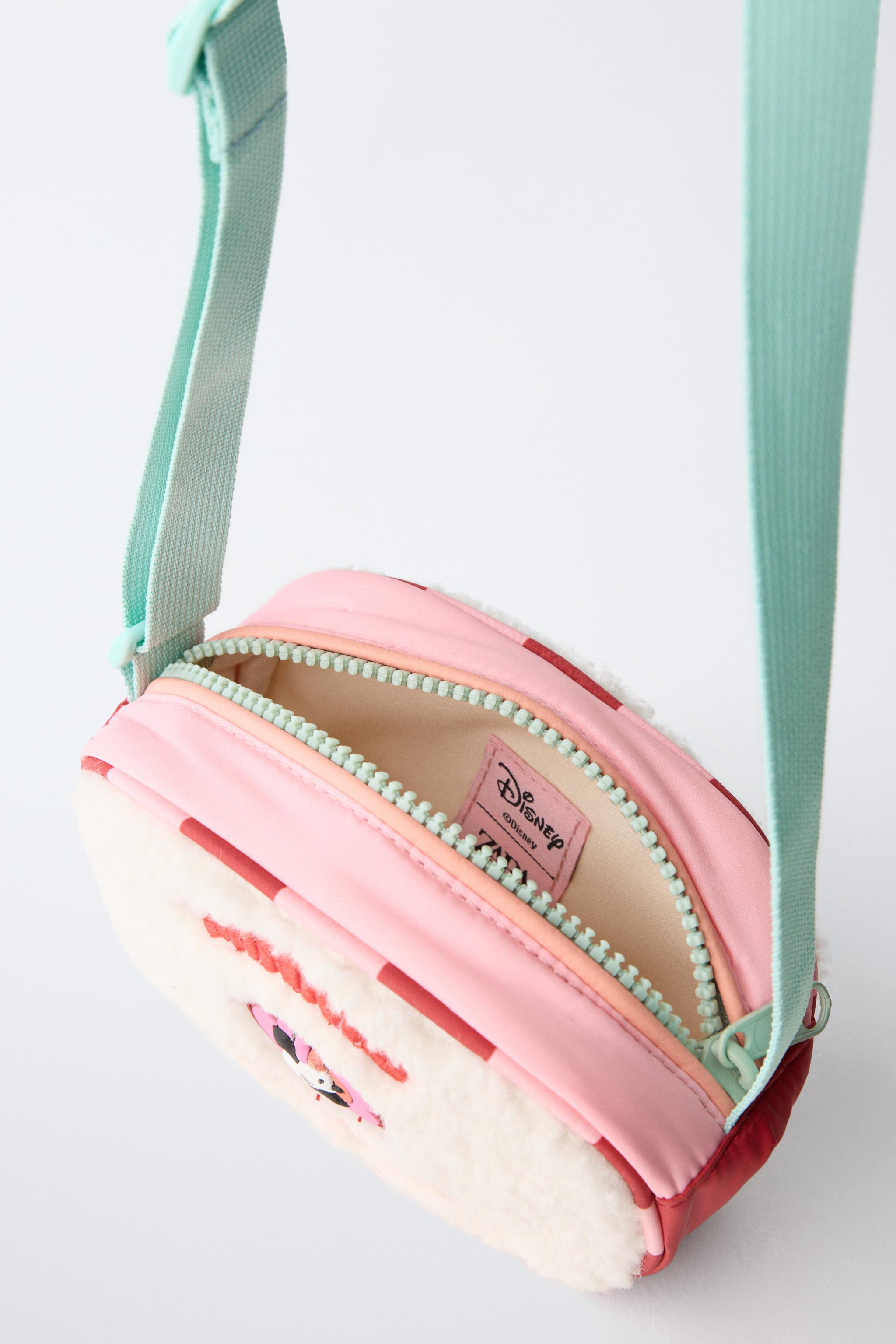 MINNIE MOUSE © DISNEY FAUX SHEARLING CROSSBODY BAG - Pink | ZARA