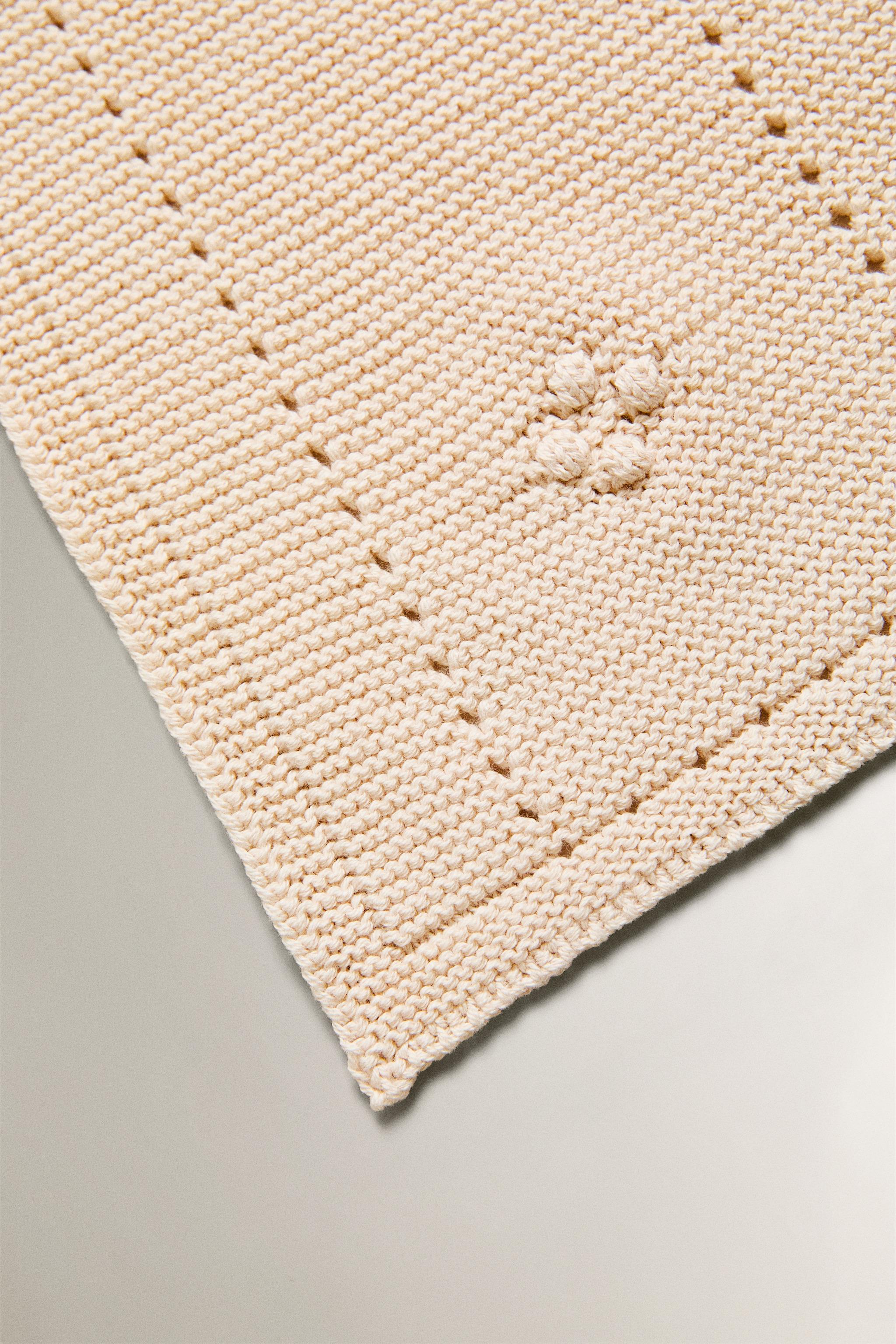 COUVERTURE BÉBÉ COTON AJOURÉ